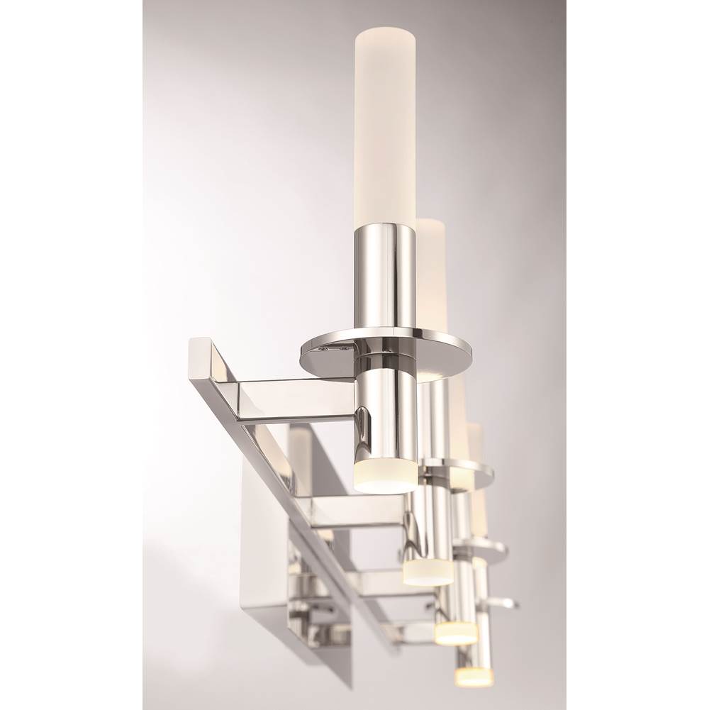 Eurofase Torna, Vanity, 4lt, 36'', Polished Nickel, White Acrylic