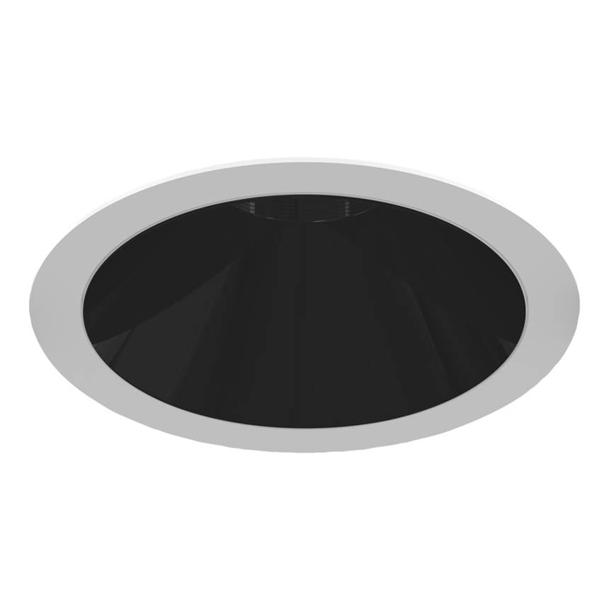 Eurofase Oscar Medium 10w Round White Trim Black Baffle Wide 3500k Clear Lens