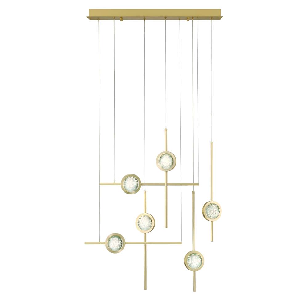 Eurofase Barletta, Chandelier , 6-light, 32'', Anodized Gold