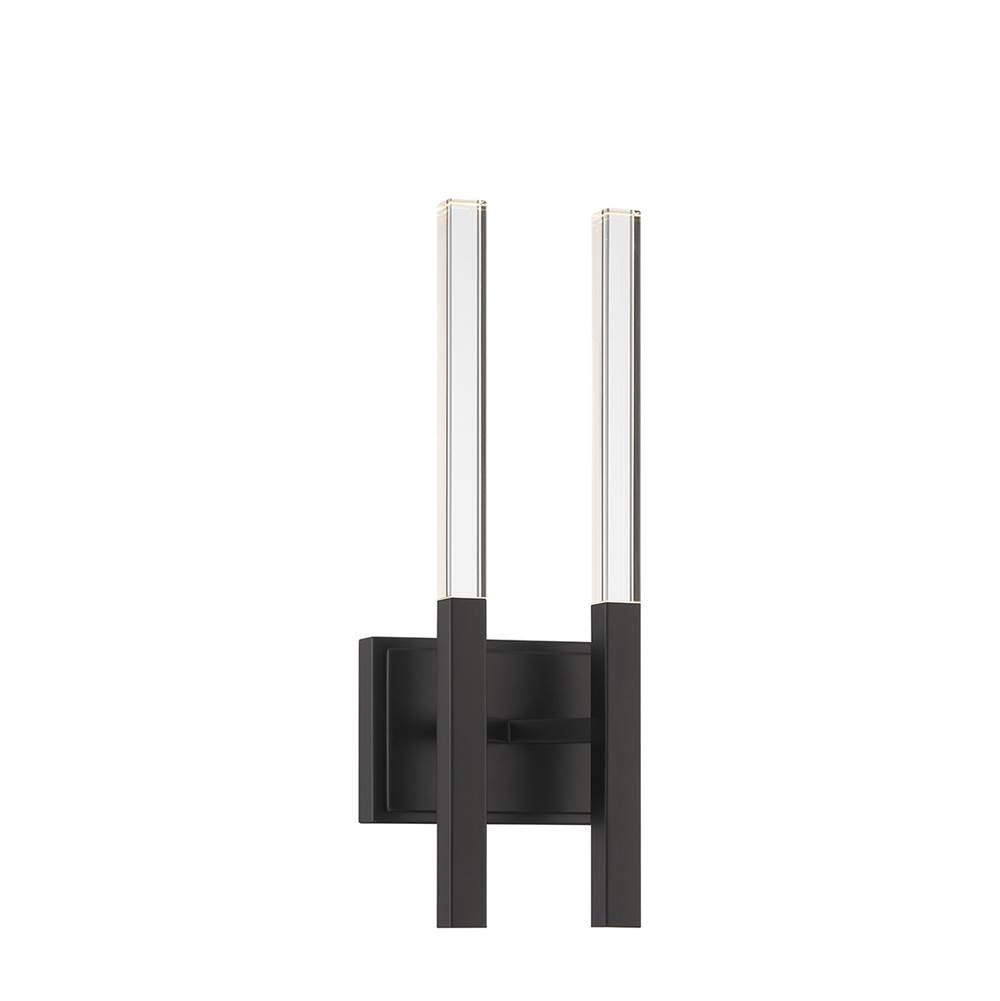 Eurofase 46426-017 Matte Black Benicio, Wall Sconce, 2-light, 18'', Matte Black, Clear Glass Image 1