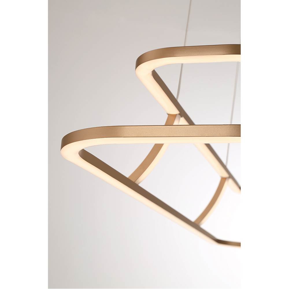 Eurofase Cadoux, Chandelier, 44'', Matte Gold, Clear Glass
