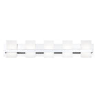 Eurofase Cambridge, Vanity, 5lt, 36'', Chrome, White Acrylic