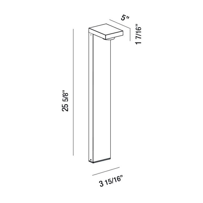 Eurofase 31911-029 Marine Grey Pallito,led Blrd,1x7w,26in,bk Image 4