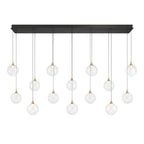 Eurofase Iissa, Chandelier, 14-light, 72'', Gold, Clear Glass