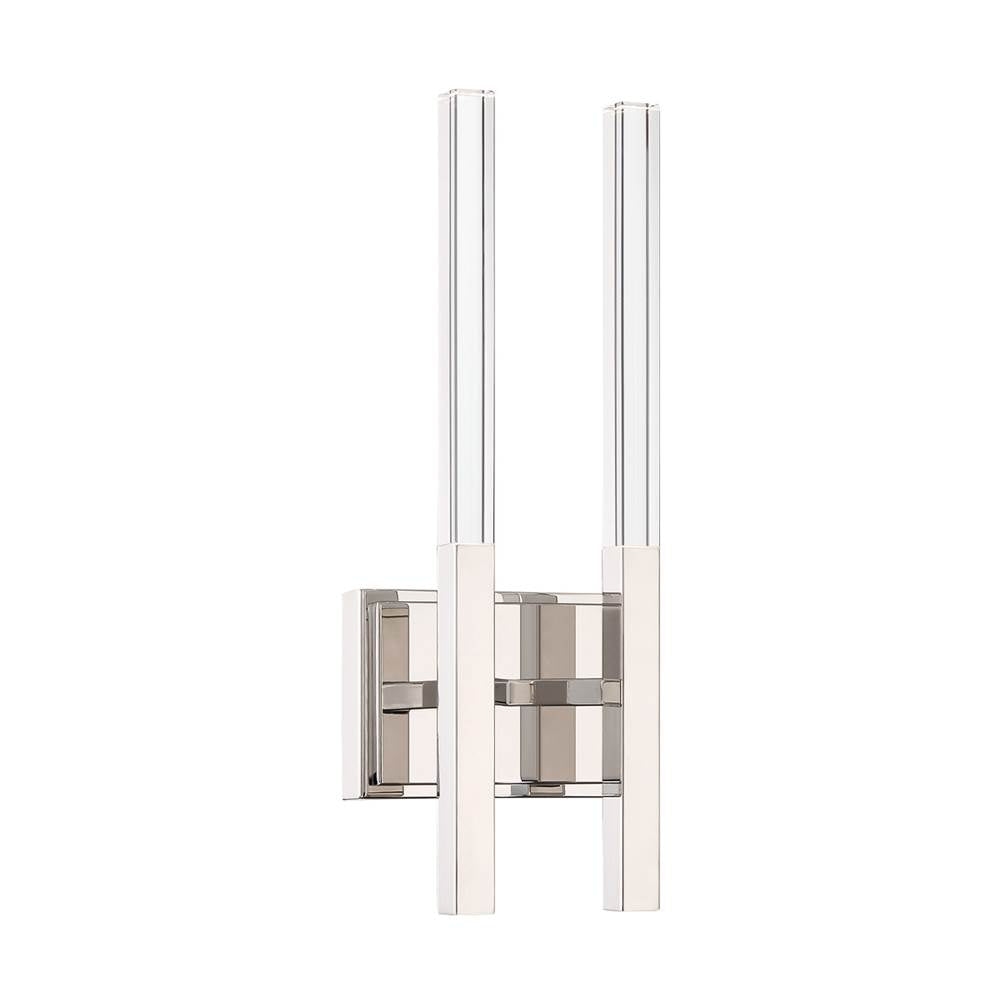 Eurofase 46426-024 Polished Nickel Benicio, Wall Sconce, 2-light, 18'', Polished Nickel, Clear Glass Image 1