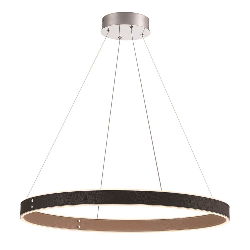 Eurofase 43897-018 Matte Black Verdura, Pendant, 29'', Matte Black, White Acrylic Image 1