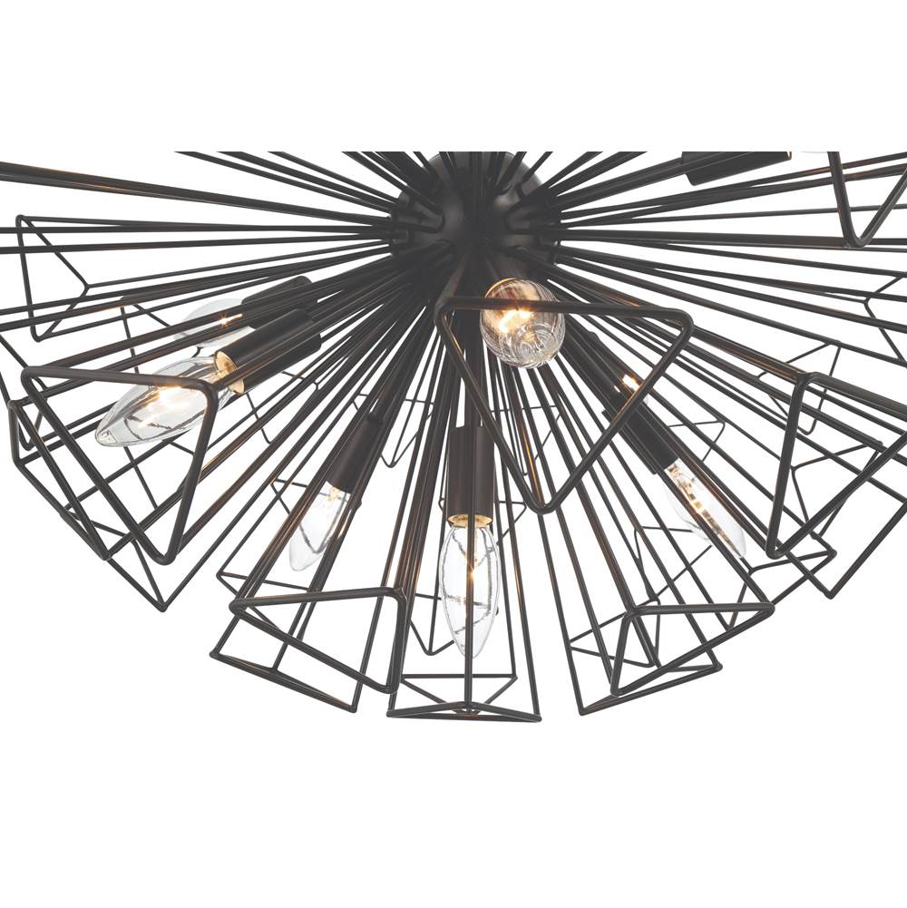 Eurofase 46762-016 Matte Black Dendelio, Chandelier , 9-light, 30'', Matte Black Image 4