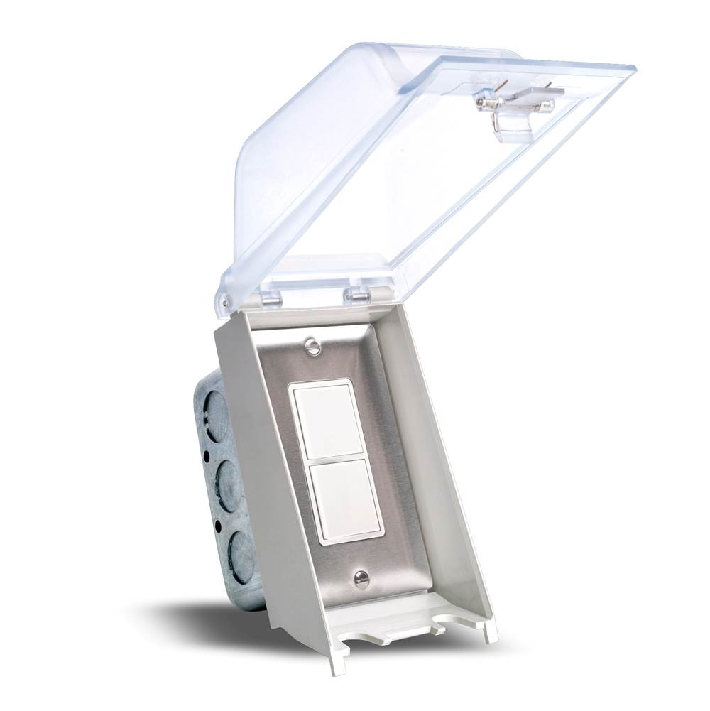 Eurofase Controls Eurofase Efswwps Flush Mount Single Duplex Stack Switch With Weatherproof Cover And Gang Box