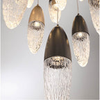 Eurofase 43859-041 Gold Black Mix Ecrou, Chandelier, 12-light, 30'', Gold-black Mix, Clear Glass Image 3