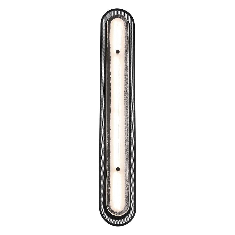Eurofase 49445-015 Matte Black Tramore, Wall Sconce, 38'', Matte Black, Silver Glass Image 1
