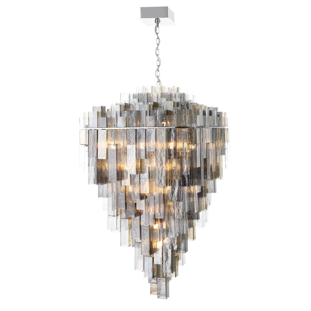 Eurofase 47913-011 Chrome Altesa, Chandelier, 46-light, 59'', Chrome, Mixed Glass Image 4