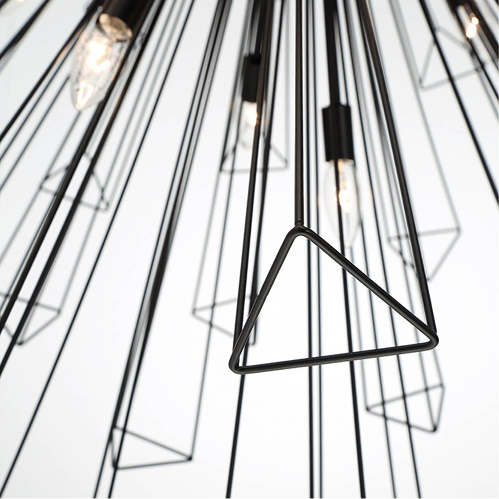 Eurofase 43865-017 Matte Black Dendelio, Chandelier , 35-light, 54'', Matte Black Image 1