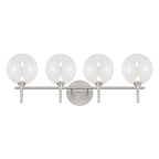 Eurofase Iissa, Vanity, 4lt, Satin Nickel, Clear Glass
