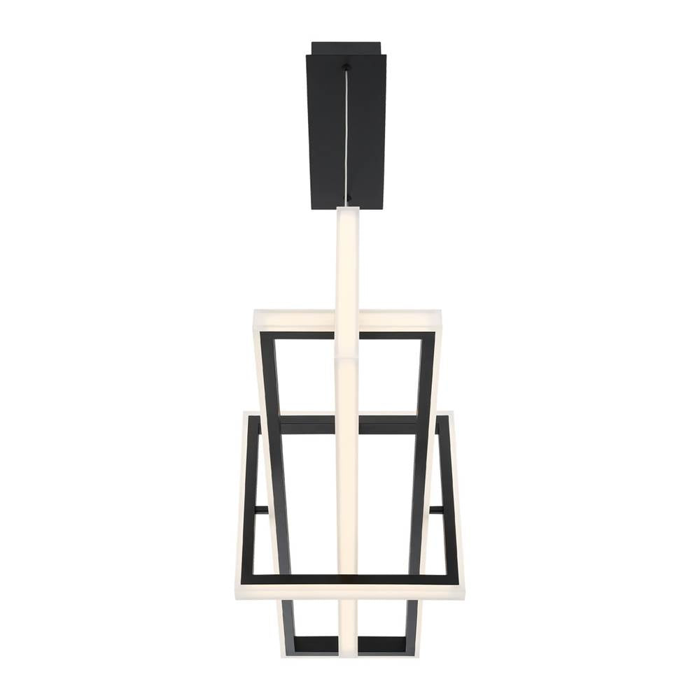 Eurofase Bordo, Chandelier, 3-light, 38'', Matte Black, White Acrylic