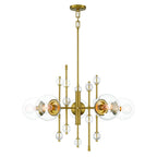 Eurofase 47221-017 Gold Traiton, Chandelier, 5-light, 36'', Gold, Clear Glass Image 1