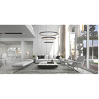 Eurofase Verdura, Chandelier, 3-light, 60'', Matte Black, White Acrylic