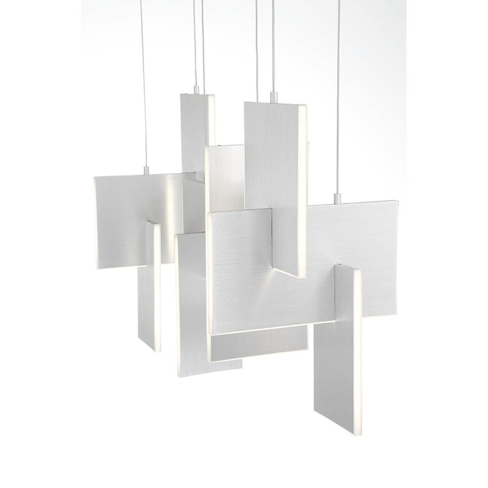 Eurofase 37345-036 Anodized Silver Coburg, Chandelier , 33'', Anodized Silver Image 4