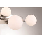 Eurofase 49086-027 Polished Nickel Vine, Vanity, 4lt, Polished Nickel, Opal Glass Image 4
