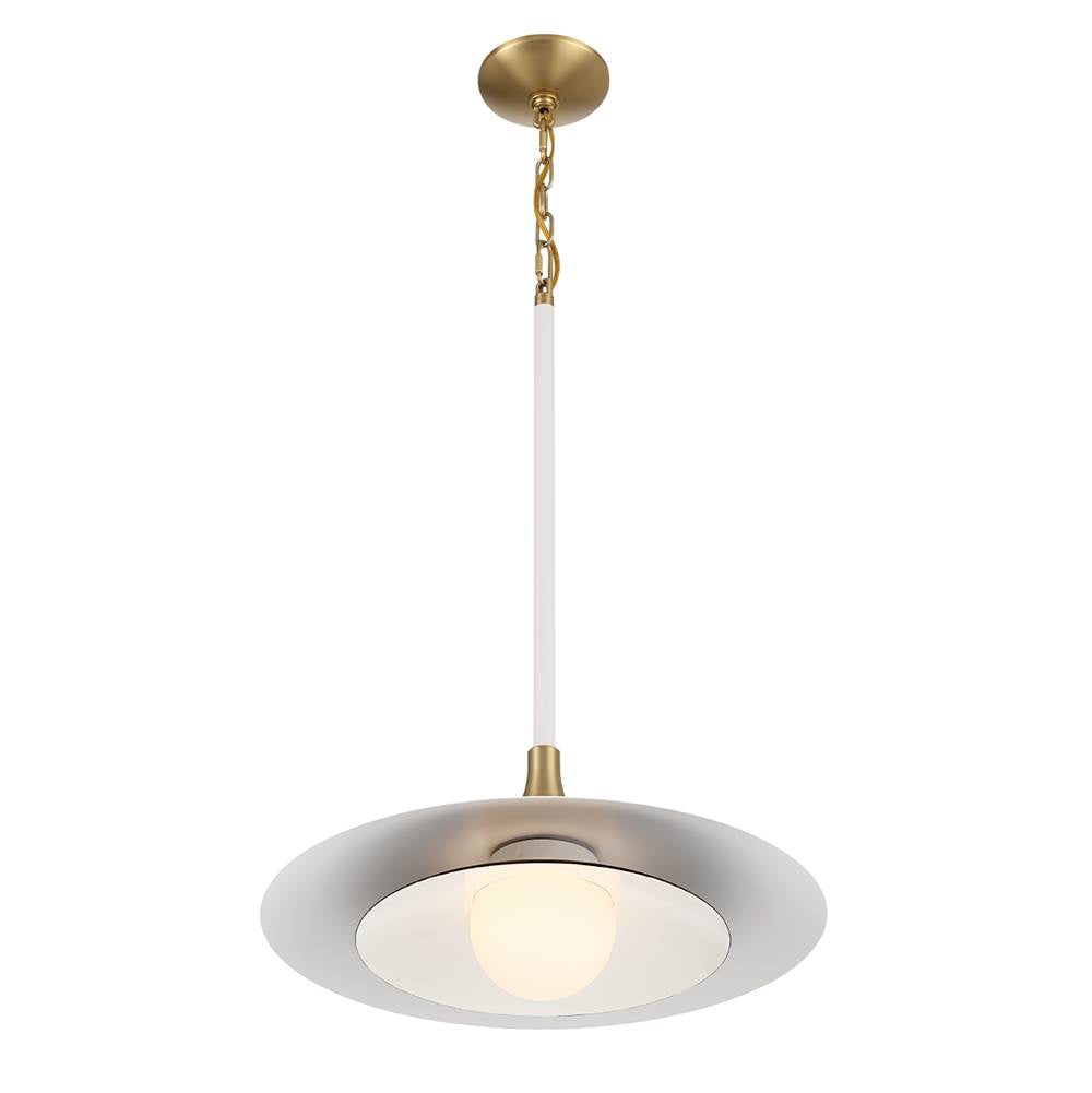 Eurofase 46441-010 Matte White Welsh, Pendant, 18'', Matte White, White Glass Image 1