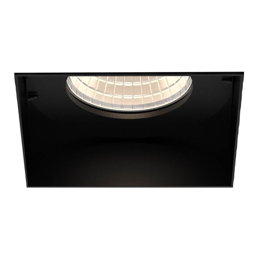 Eurofase Tango 15w 1 Light Square Black Trim Wide 3500k Clear Lens
