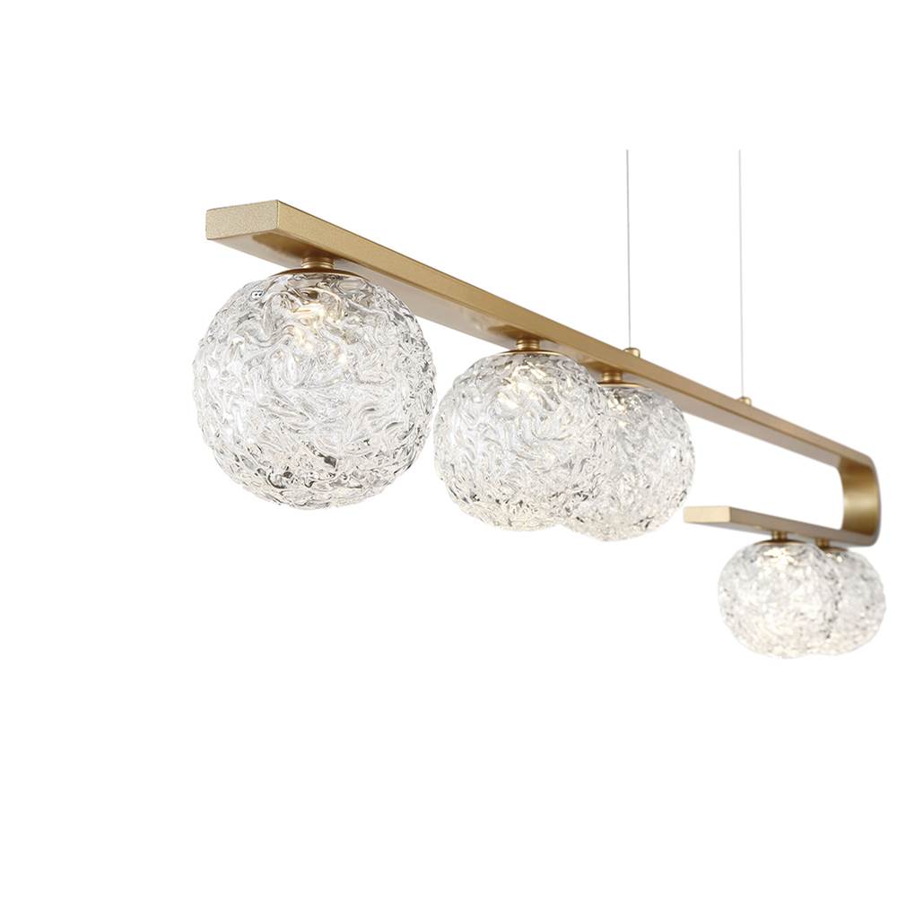 Eurofase 37351-014 Satin Gold Paint Phillimore, Chandelier, 5-light, 45'', Satin Gold Paint, Clear Glass Image 2