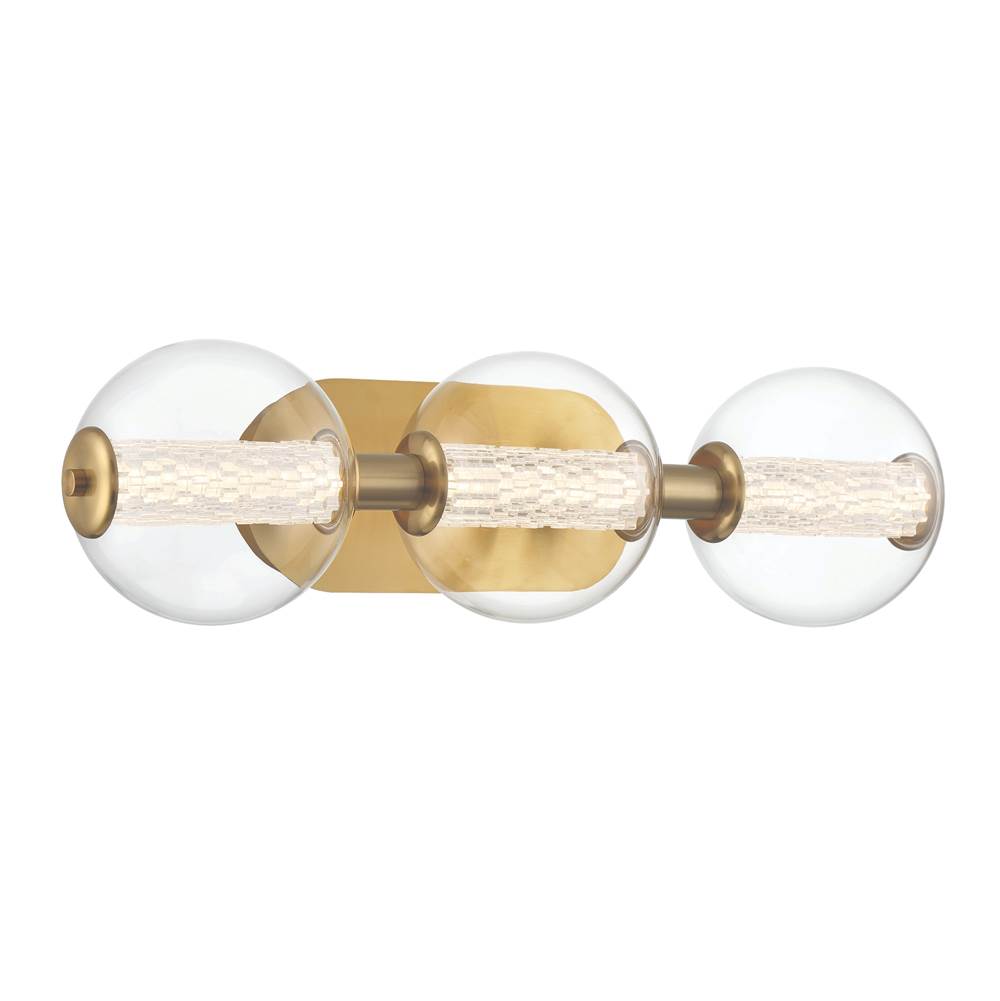 Eurofase Atomo, Vanity, 3lt, 25'', Gold, Clear Glass