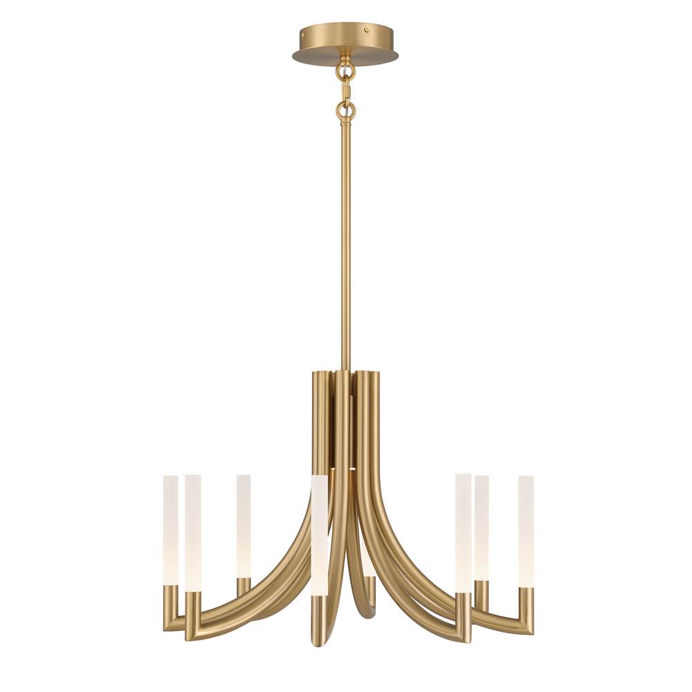Eurofase 49010-015 Gold Olette, Chandelier, 8-light, 24'', Gold, Frosted Acrylic Image 3