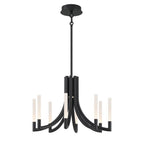 Eurofase 49010-039 Matte Black Olette, Chandelier, 8-light, 24'', Matte Black, Frosted Acrylic Image 5