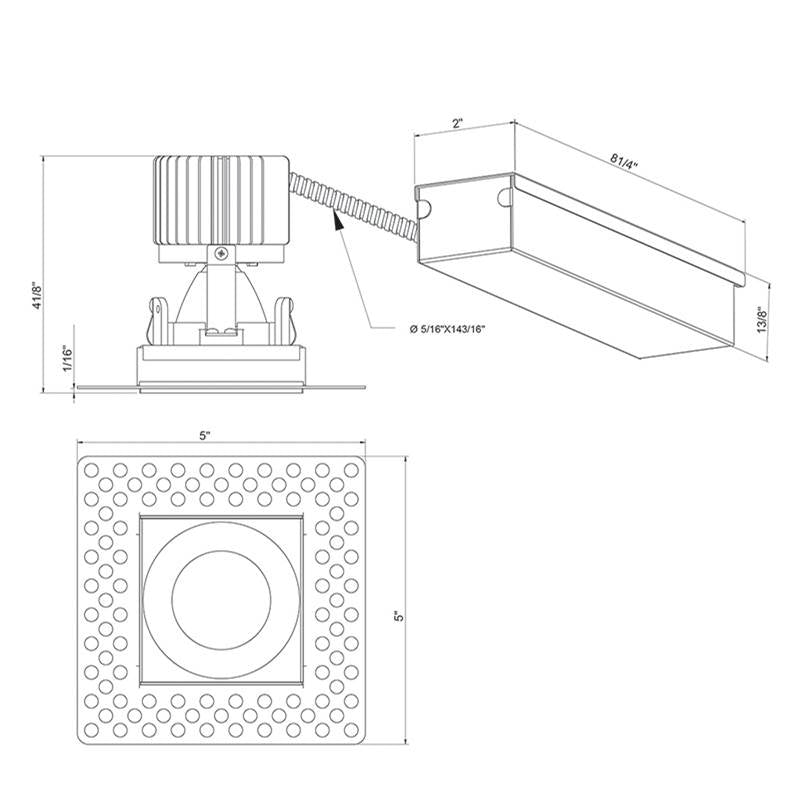 Eurofase 28717-35-024 Black Amigo 15w 1 Light Square Trimless Downlight 3500k Black Image 3