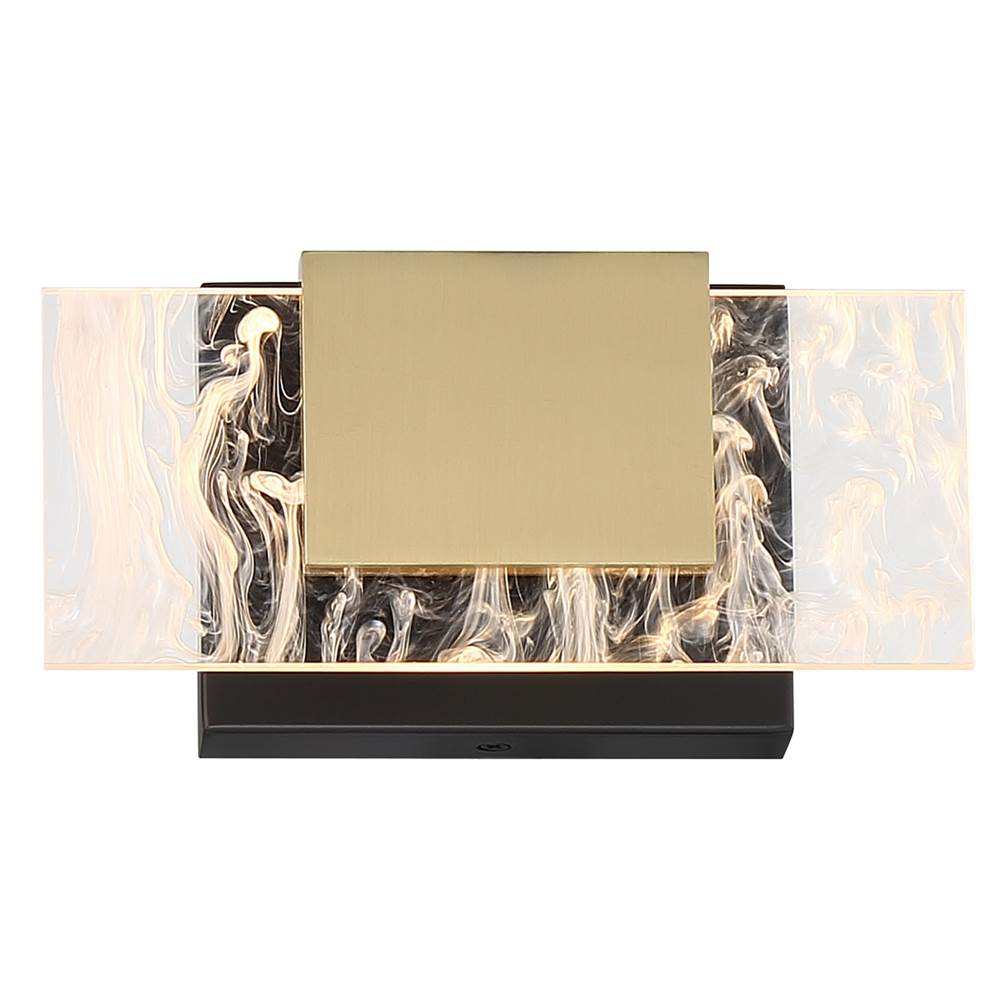 Eurofase 45345-012 Gold Black Mix Kasha, Vanity, 9'', Gold-black Mix, Clear-white Acrylic Image 1