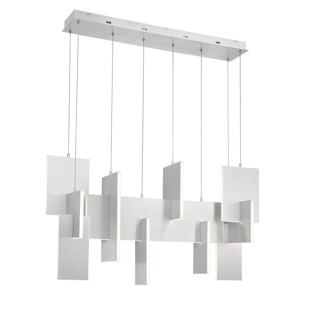 Eurofase 38044-030 Anodized Silver Coburg, Chandelier , 3-light, 42'', Anodized Silver Image 5