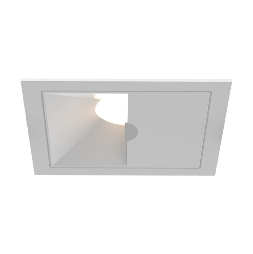 Eurofase Oscar Small 15w Square White Trim White Baffle Wall Wash Wide 2700k Clear Lens