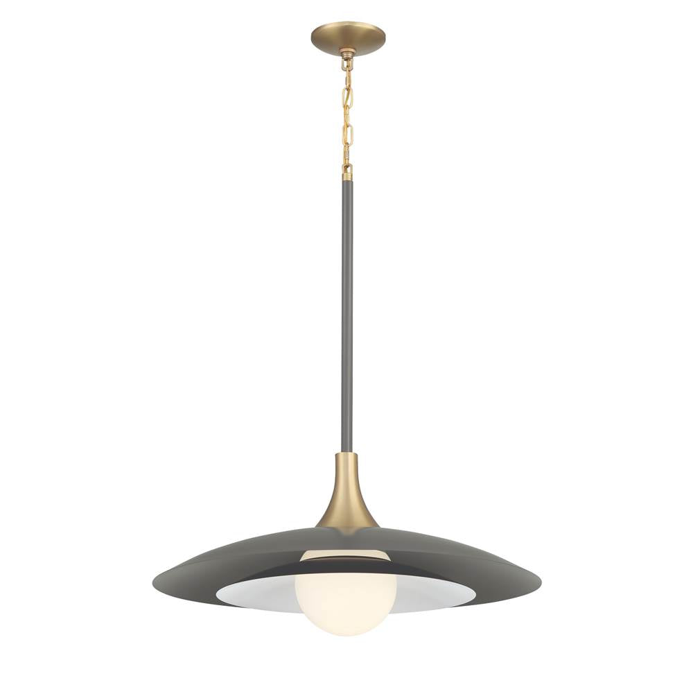 Eurofase 46785-039 Matte Grey Welsh, Pendant, 30'', Matte Grey, White Glass Image 3