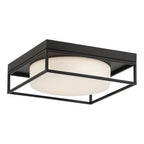 Eurofase Rover, Flush Mount, 12'', Matte Black, White Glass