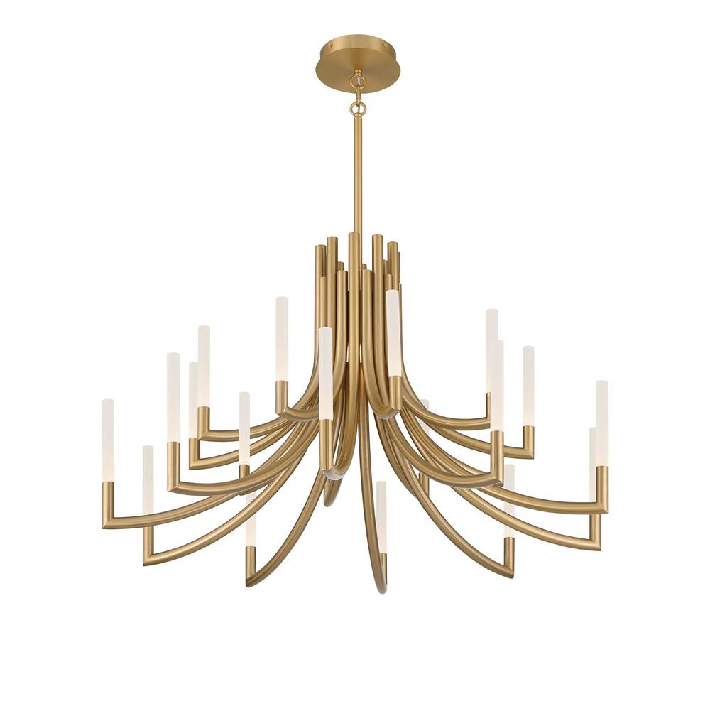Eurofase Olette, Chandelier, 20-light, 42'', Gold, Frosted Acrylic