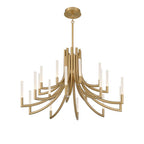 Eurofase Olette, Chandelier, 20-light, 42'', Gold, Frosted Acrylic
