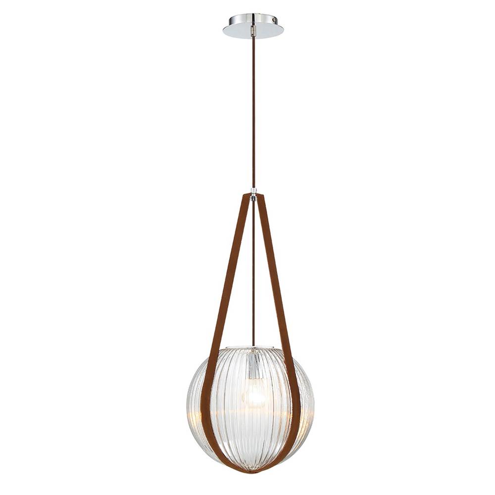 Eurofase 35990-024 Chrome Rosemount, Pendant, 12'', Chrome, White Glass Image 2