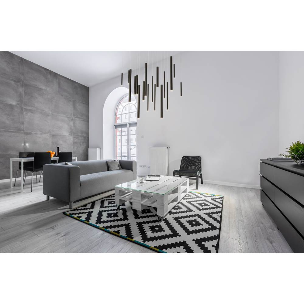 Eurofase 31446-013 Matte Black Santana, Chandelier , 18-light, 42'', Matte Black Image 1