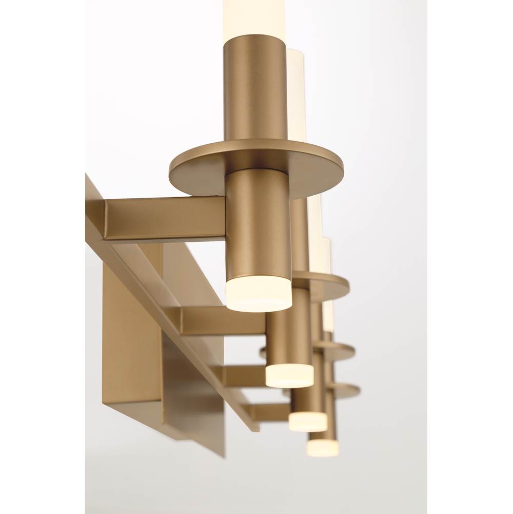 Eurofase 45235-016 Gold Torna, Vanity, 4lt, 36'', Gold, White Acrylic Image 3