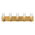 Eurofase Pista, Vanity, 5lt, 34'', Gold, Clear Glass