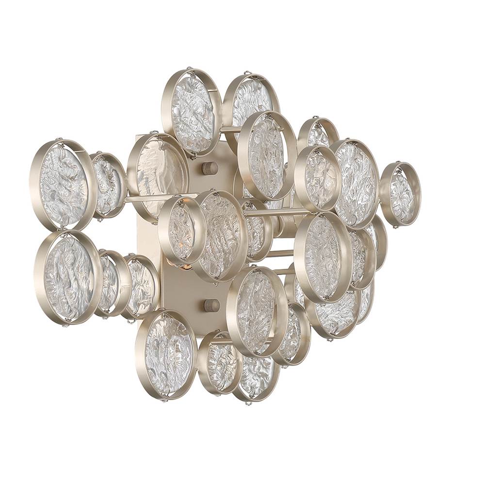 Eurofase 45452-017 Matte Silver Trento, Wall Sconce, 18'', Matte Silver, Clear Glass Image 4