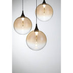 Eurofase 48929-035 Matte Black Iissa, Chandelier, 7-light, 21'', Matte Black, Amber Glass Image 6