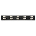 Eurofase 37071-038 Matte Black Ryder, Vanity, 5lt, 33'', Matte Black, Clear Glass Image 1