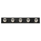 Eurofase 37071-038 Matte Black Ryder, Vanity, 5lt, 33'', Matte Black, Clear Glass Image 1