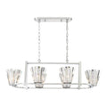 Eurofase Ricca, Chandelier, 6-light, 45'', Chrome, Clear Glass
