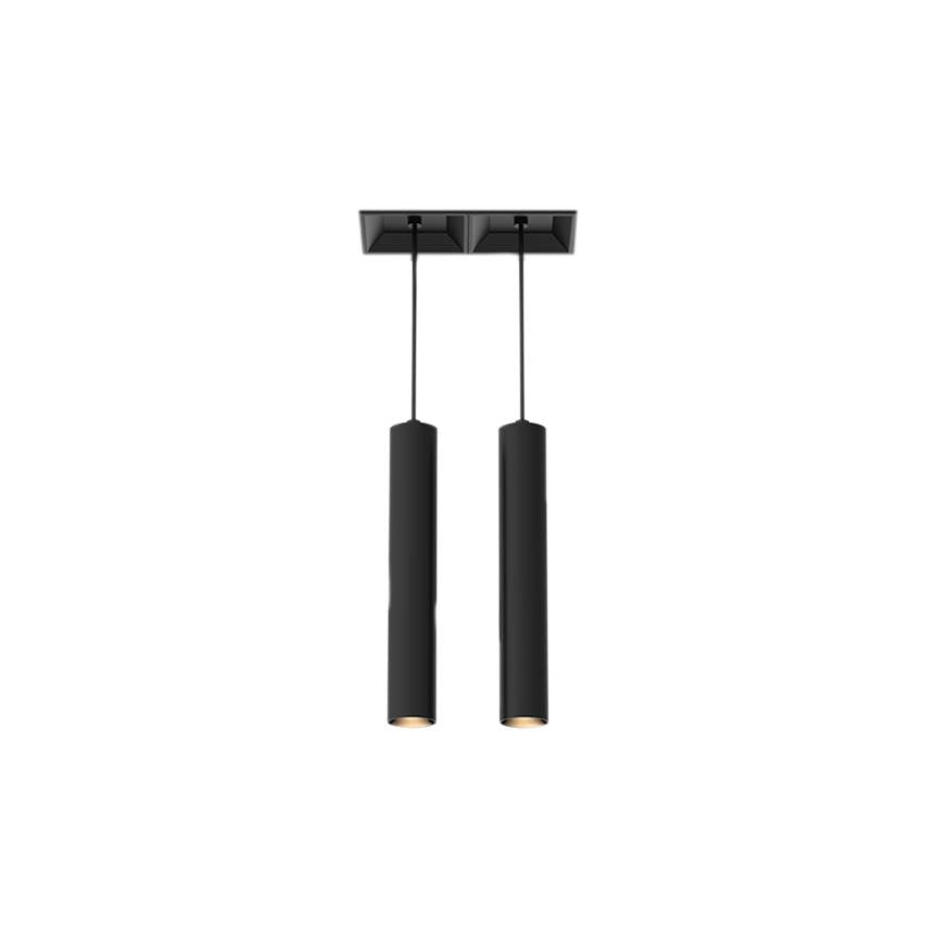Eurofase Bravo 15w 2 Light Black Trimless Suspension Wide 3000k