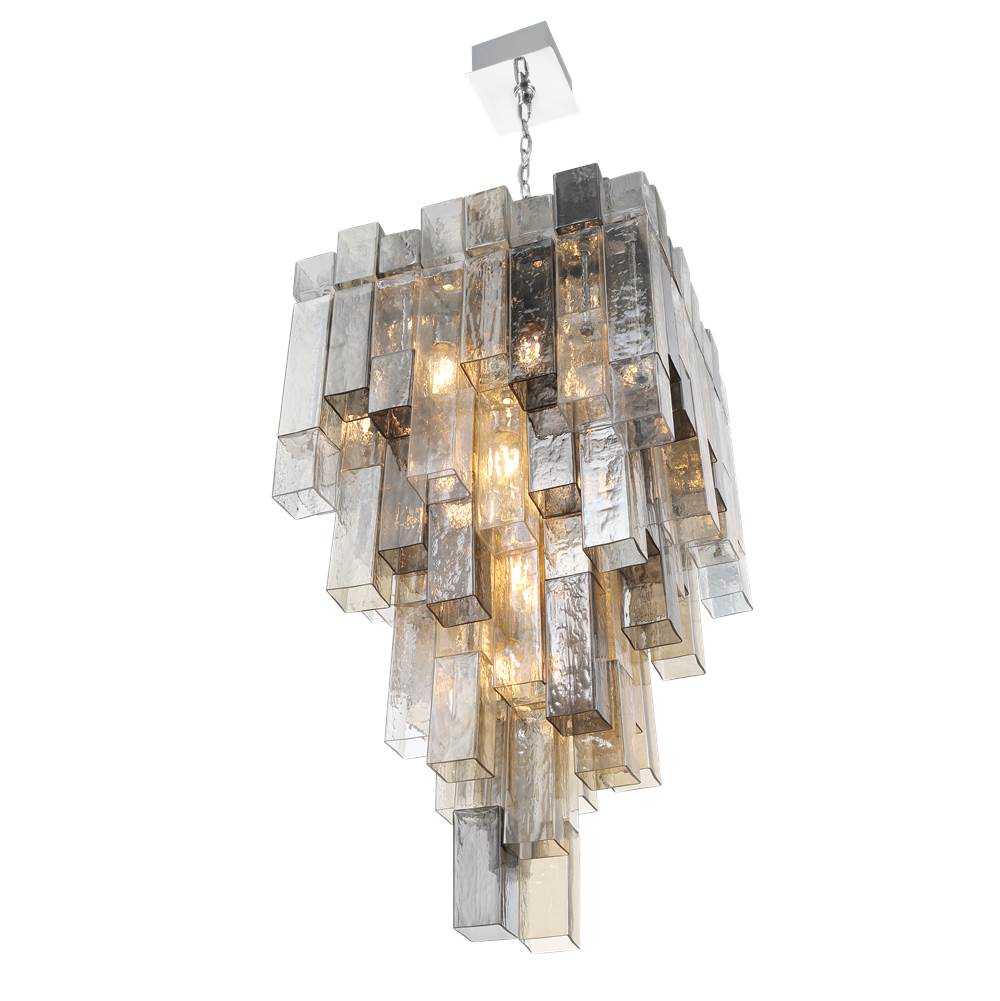 Eurofase Altesa, Chandelier, 20-light, 46'', Chrome, Mixed Glass