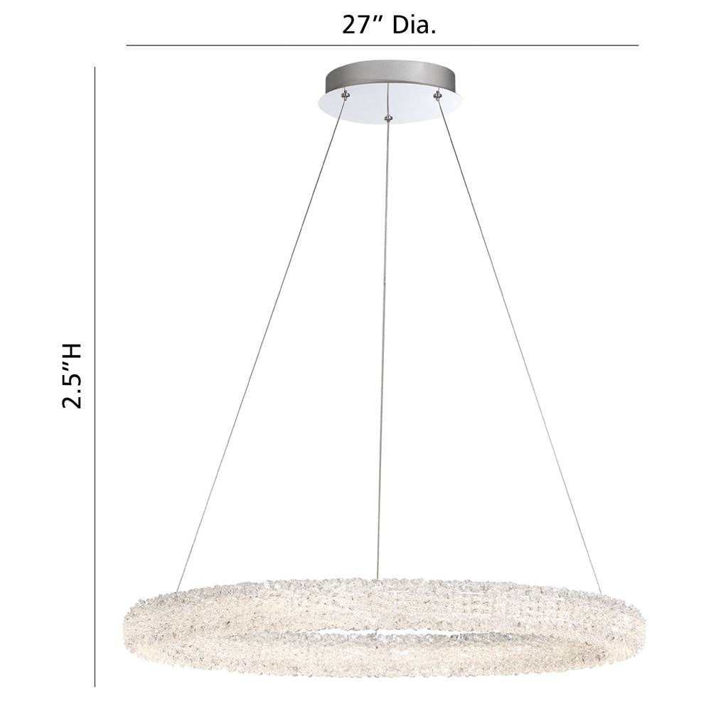 Eurofase 34153-017 Chrome Sassi, Chandelier , 27'', Chrome Image 3