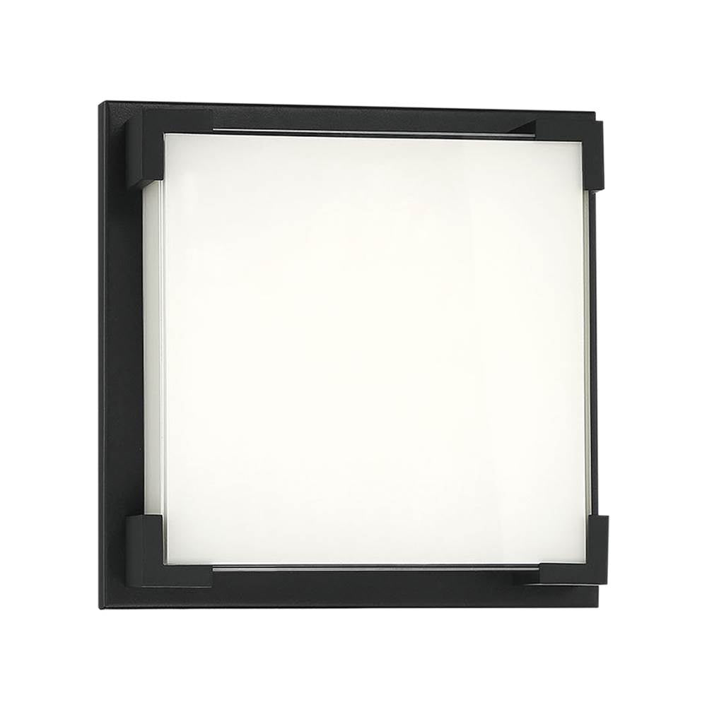 Eurofase 37075-019 Matte Black Thornhill, Flush Mount, 12'', Matte Black, White Glass Image 2