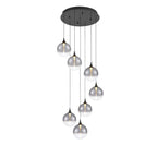 Eurofase 48929-028 Matte Black Iissa, Chandelier, 7-light, 21'', Matte Black, Smoked Glass Image 4